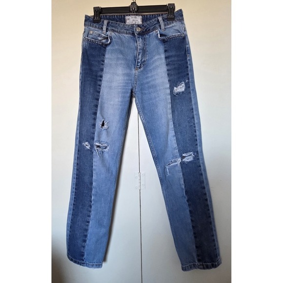 Free People Denim - FREE PEOPLE Women's Two-Tone Jeans Distressed Sz 26 Excellent Used Condition